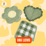 COMBO ĐẾ LÓT LY HANDMADE - lót màu xanh lá
