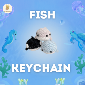 MÓC KHÓA CÁ BẰNG LEN HANDMADE | ONG LIEMS